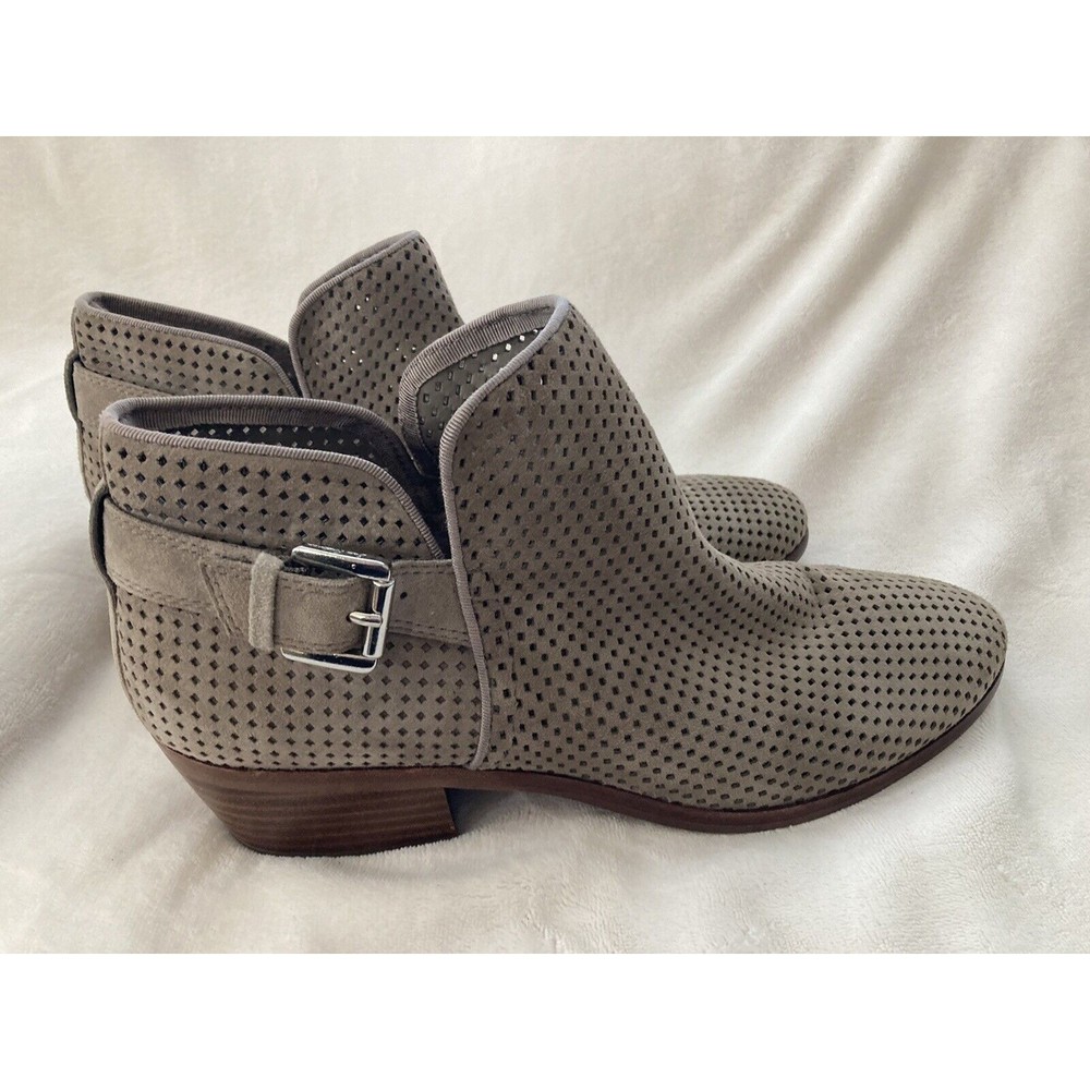 Sam Edelman Paula Perforated Ankle Bootie Taupe Women’s 9.5 AS IS